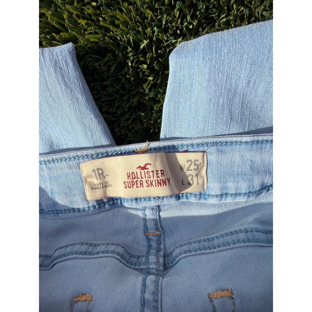 Hollister High Rise Super Skinny Jeans Light Blue 25x31 - Picture 5 of 6